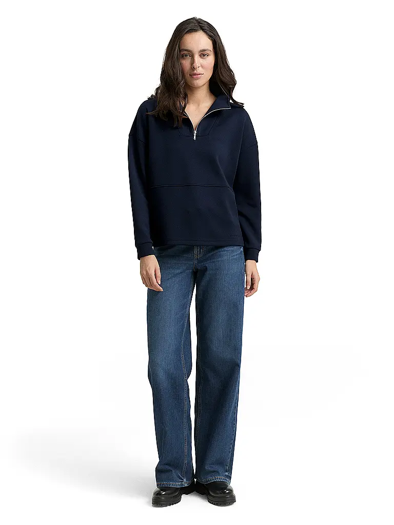 TOM TAILOR | Pull Troyer | schwarz