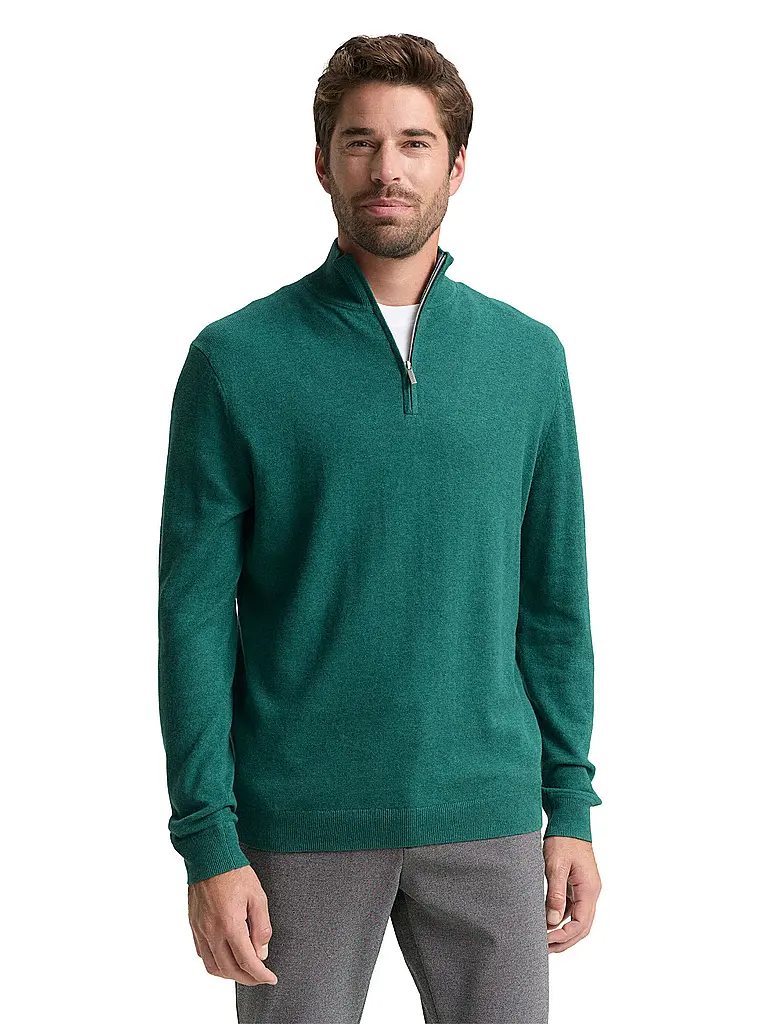 TOM TAILOR | Pull Troyer | grün