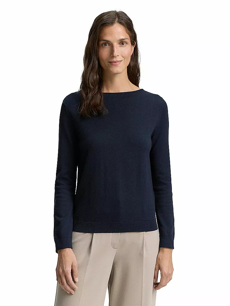 TOM TAILOR | Pull | Bleu foncé