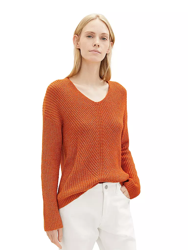 TOM TAILOR | Pullover  | Orange