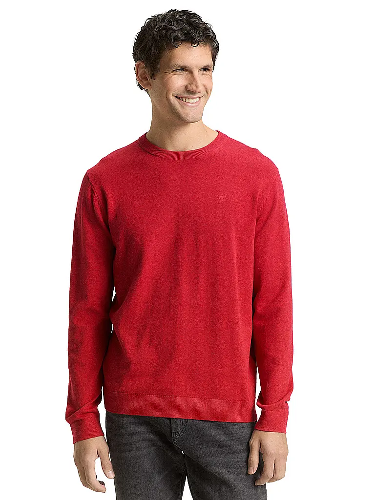 TOM TAILOR | Pullover  | rot
