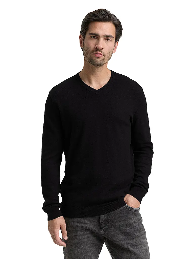 TOM TAILOR | Pullover | schwarz
