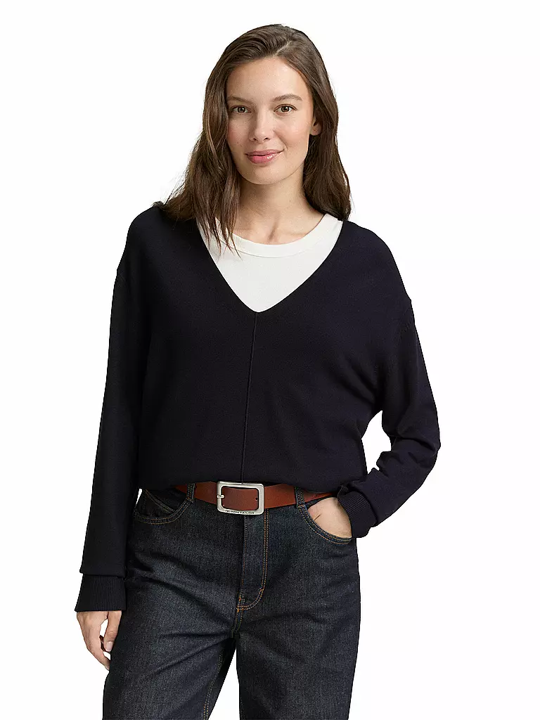 TOM TAILOR | Pullover | dunkelblau