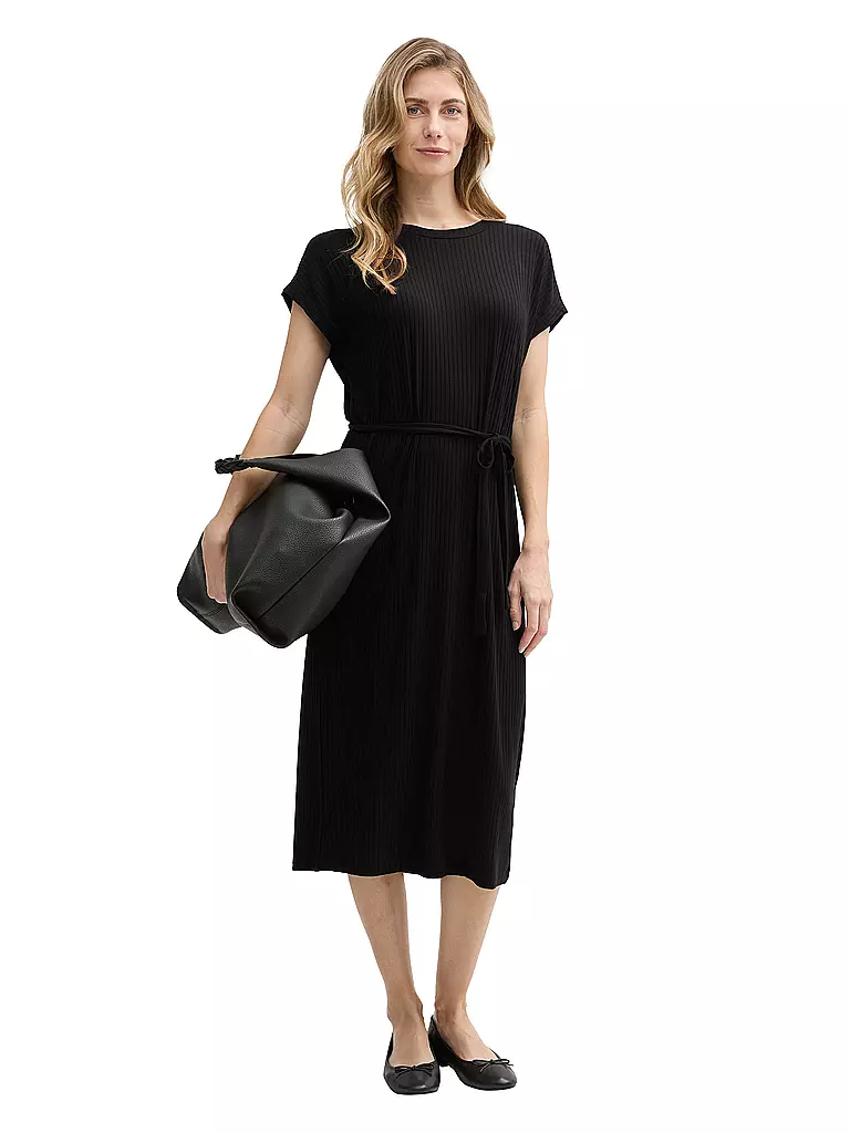 TOM TAILOR | Robe midi | schwarz