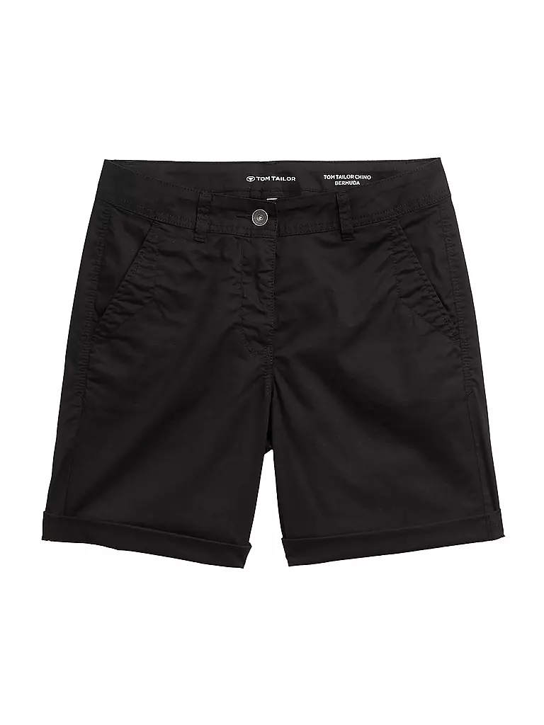 TOM TAILOR | Short Chino | schwarz