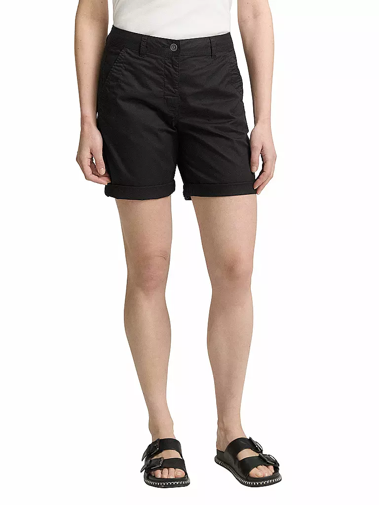 TOM TAILOR | Short Chino | schwarz