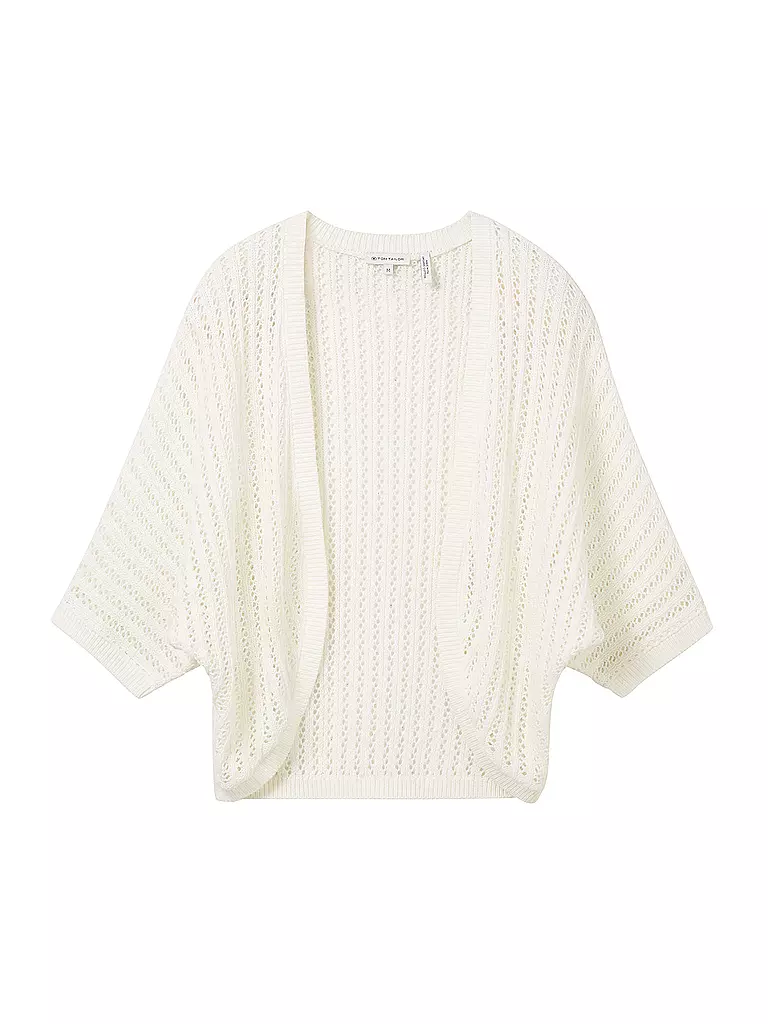 TOM TAILOR | Strickjacke  | Blanc