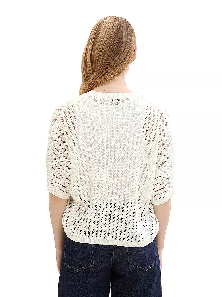 TOM TAILOR | Strickjacke  | Blanc