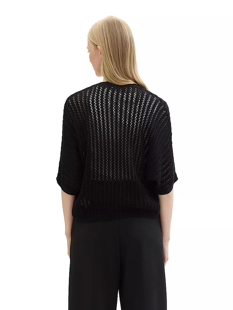 TOM TAILOR | Strickjacke  | Noir