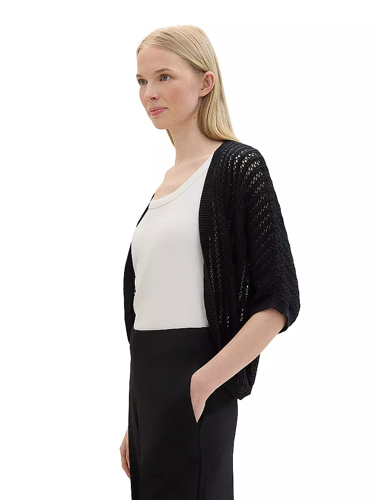 TOM TAILOR | Strickjacke  | Noir
