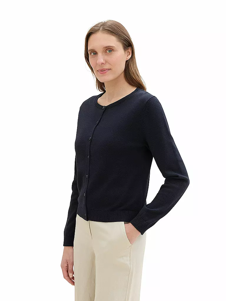 TOM TAILOR | Strickjacke | Bleu foncé