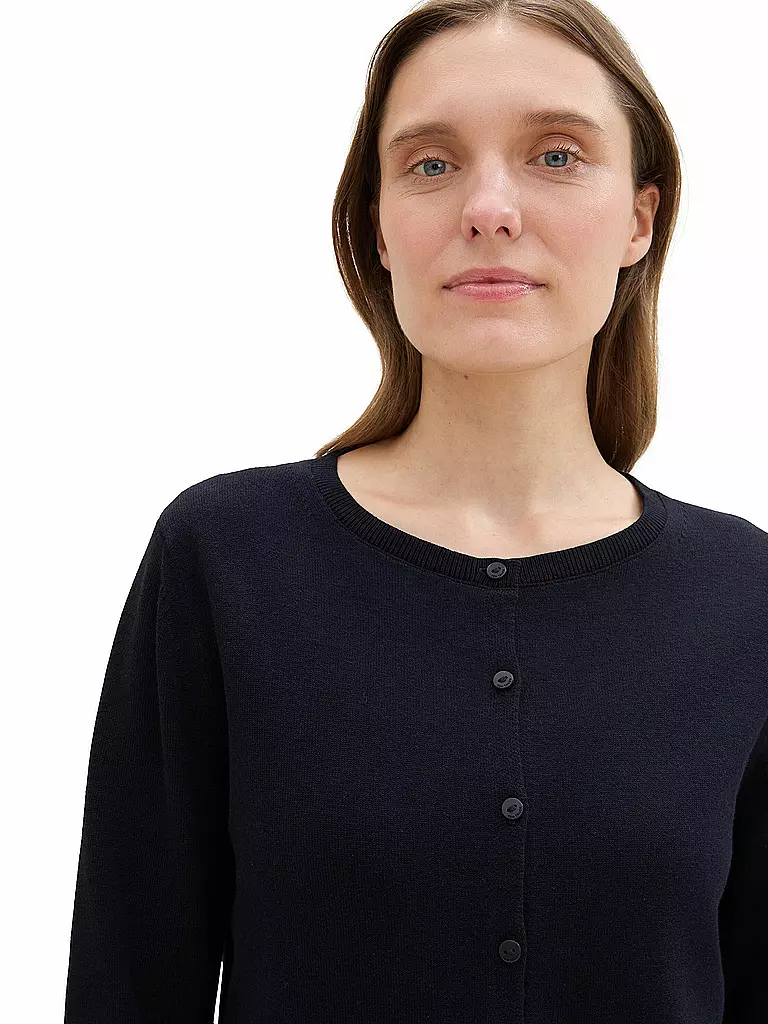 TOM TAILOR | Strickjacke | Bleu foncé