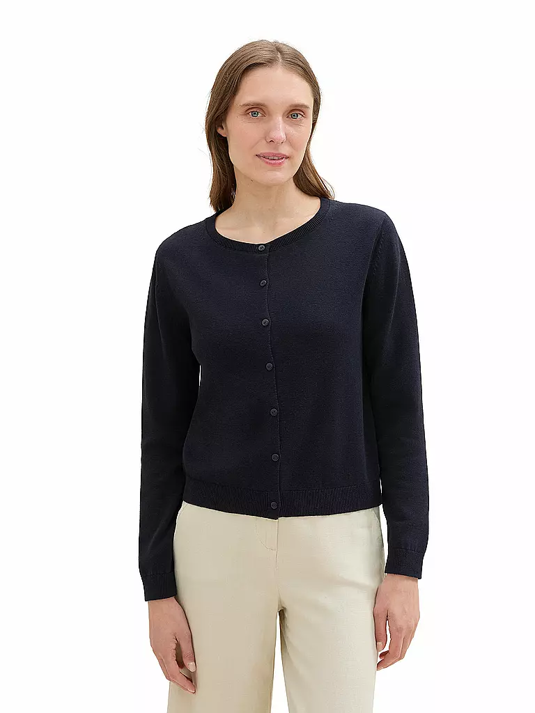 TOM TAILOR | Strickjacke | Bleu foncé
