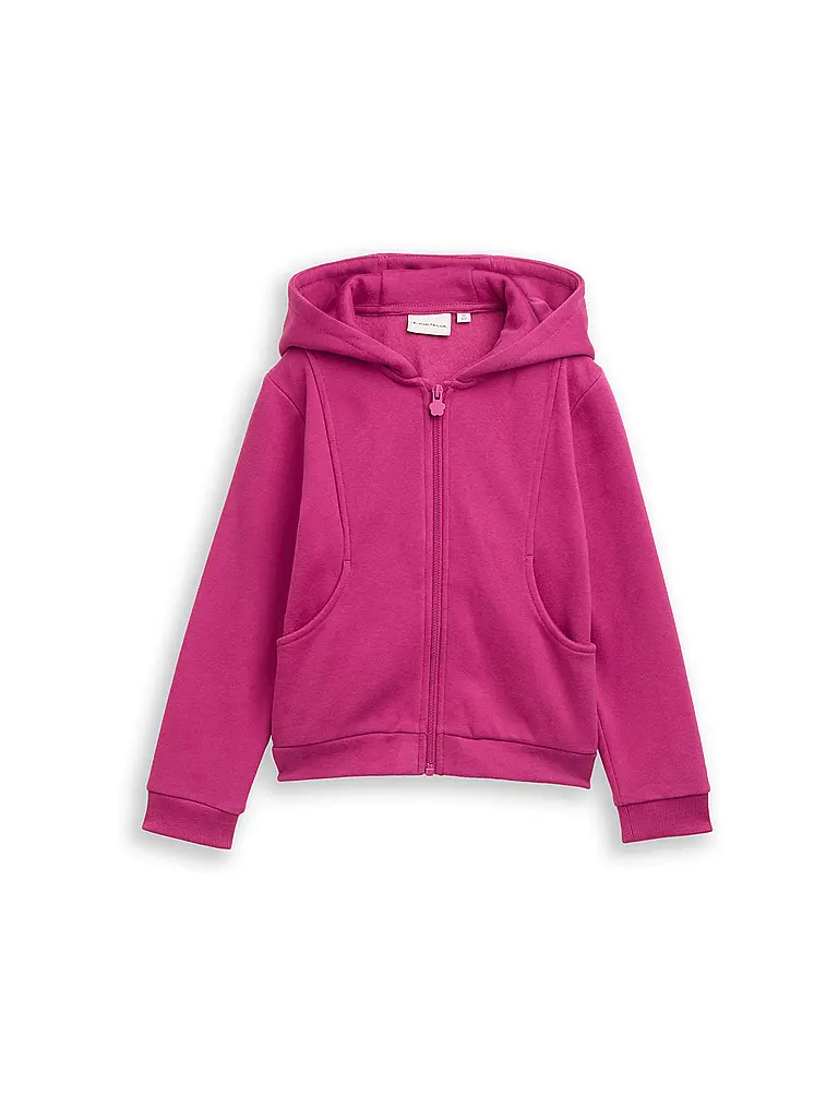 TOM TAILOR | Sweat zippé fille | Rose vif