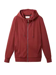 TOM TAILOR | Sweatjacke | Rouge foncé