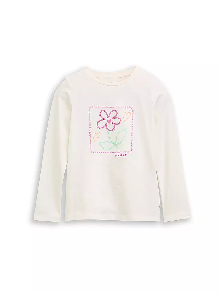 TOM TAILOR | T-shirt à manches longues pour fille | weiss