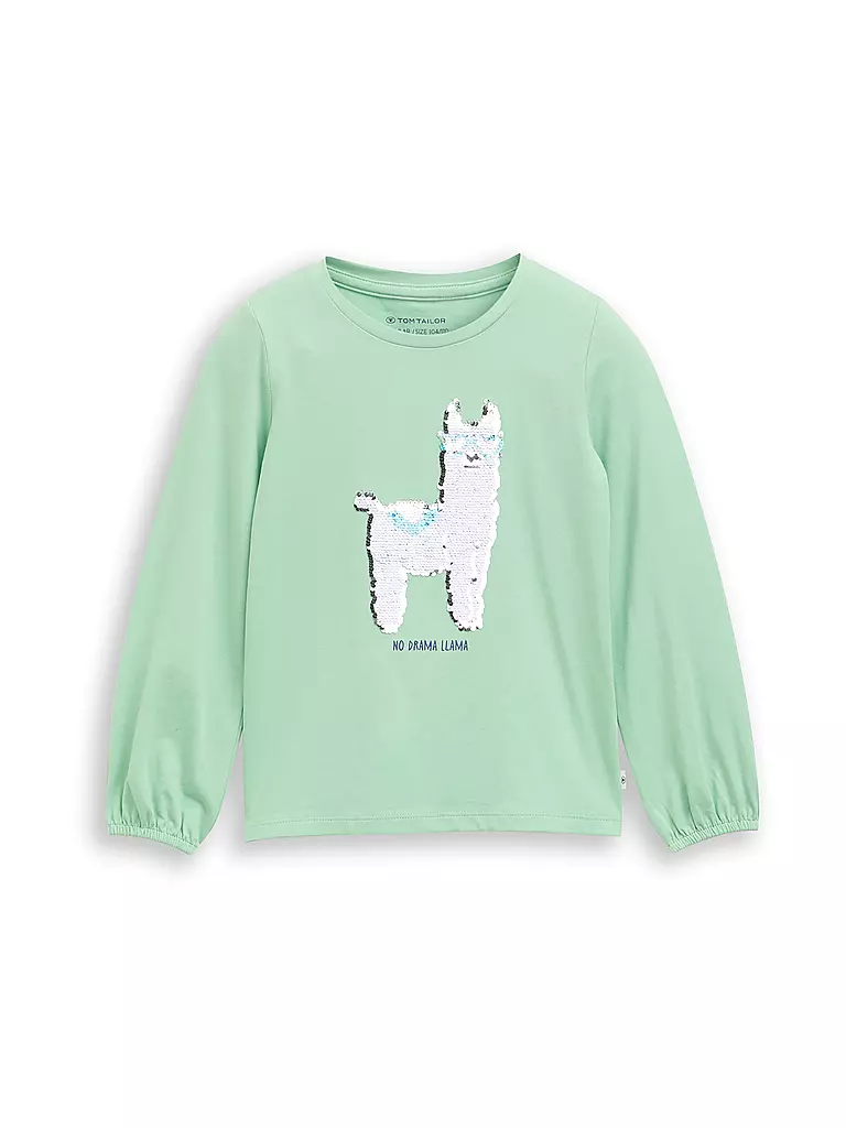 TOM TAILOR | T-shirt à manches longues pour fille | hellgrün