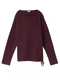 TOM TAILOR | T-shirt à manches longues | Rouge foncé