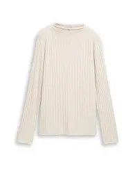TOM TAILOR | T-shirt à manches longues | Beige