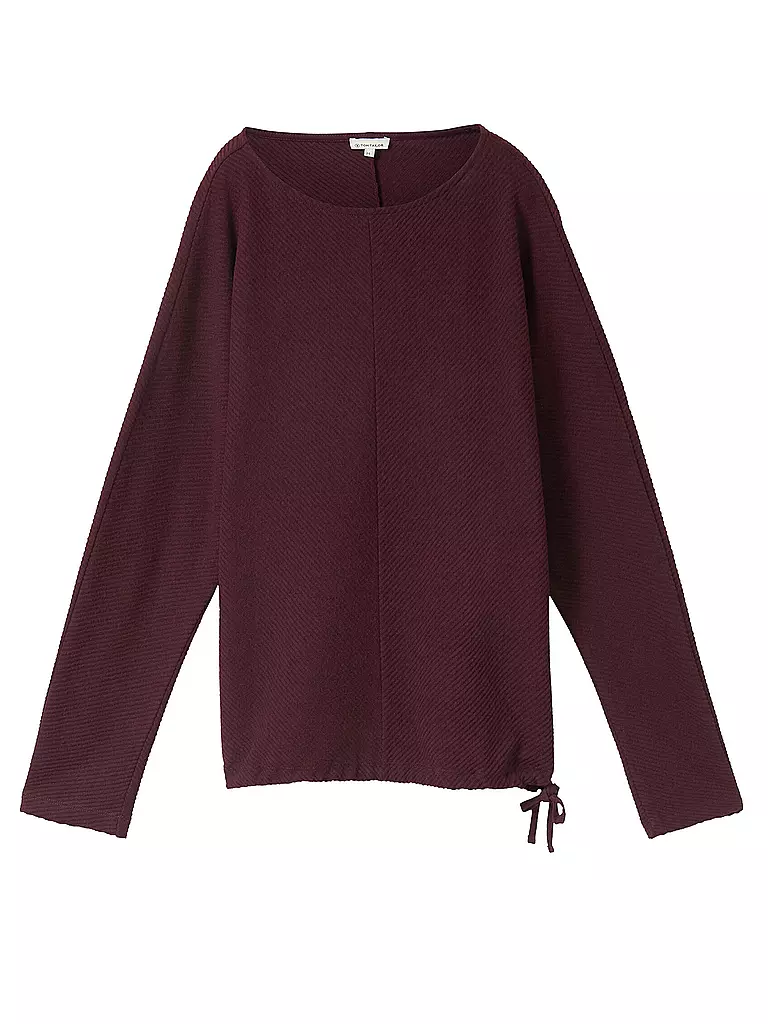 TOM TAILOR | T-shirt à manches longues | Rouge foncé