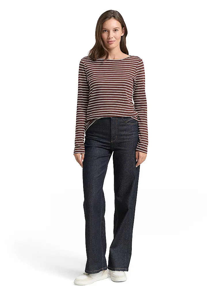 TOM TAILOR | T-shirt à manches longues | Marron