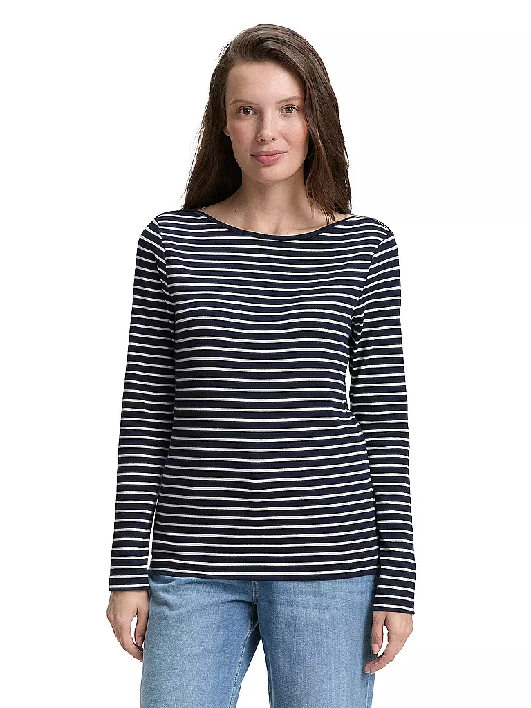 TOM TAILOR | T-shirt à manches longues | dunkelblau