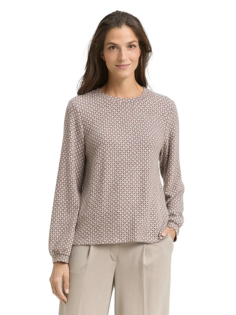 TOM TAILOR | T-shirt à manches longues | Marron clair