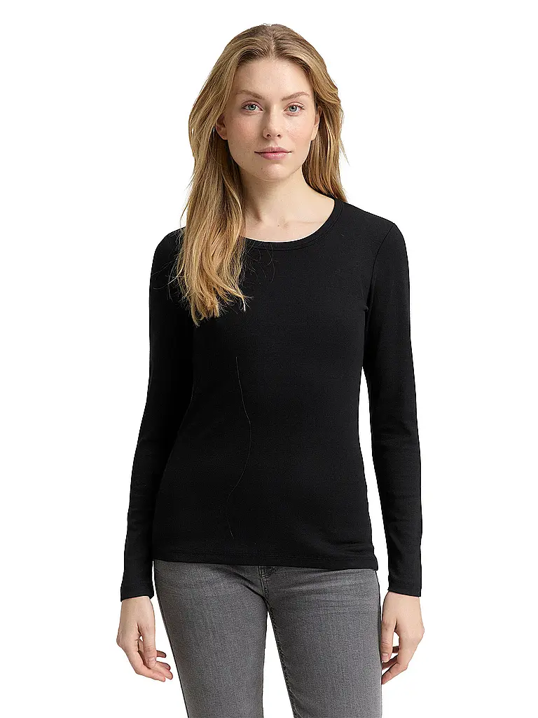 TOM TAILOR | T-shirt à manches longues | Noir