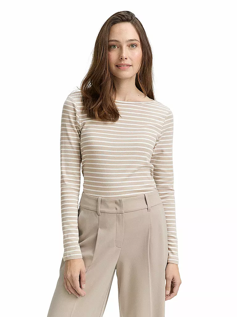 TOM TAILOR | T-shirt à manches longues | beige