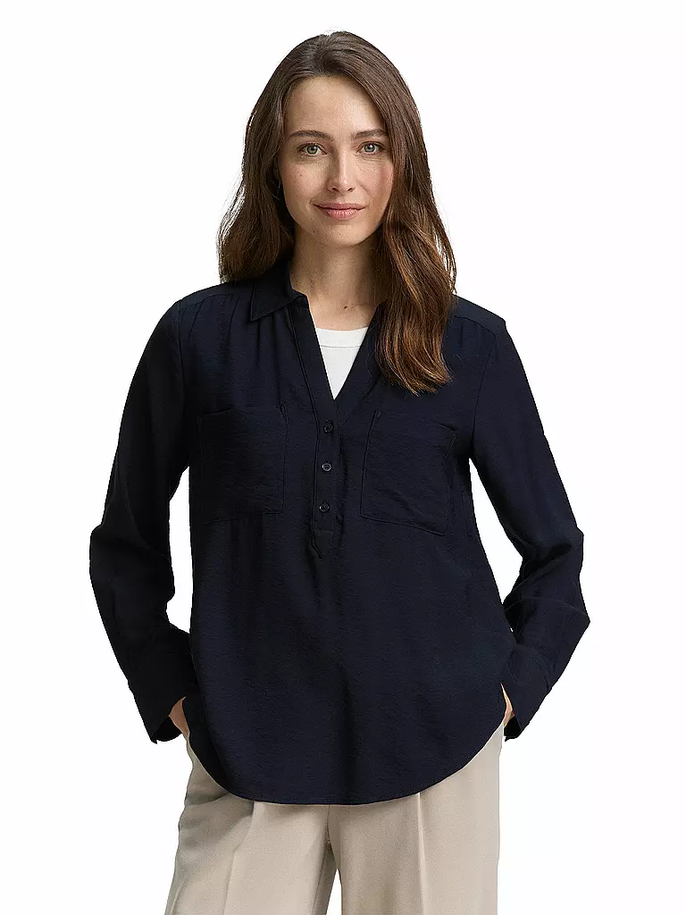 TOM TAILOR | T-shirt blouse | Bleu foncé
