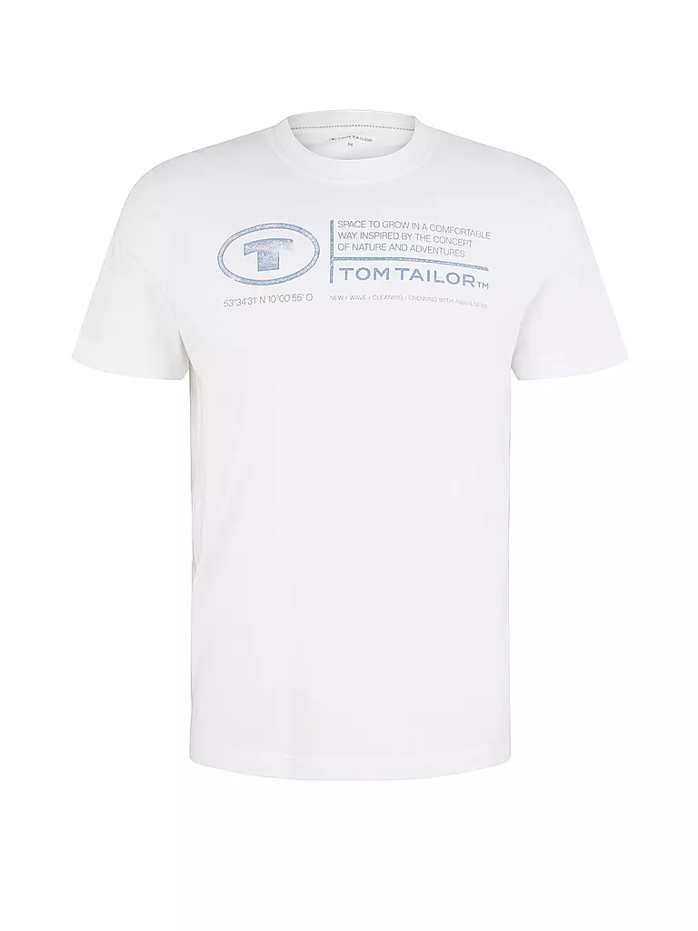 TOM TAILOR | T-shirt coupe regular | weiss