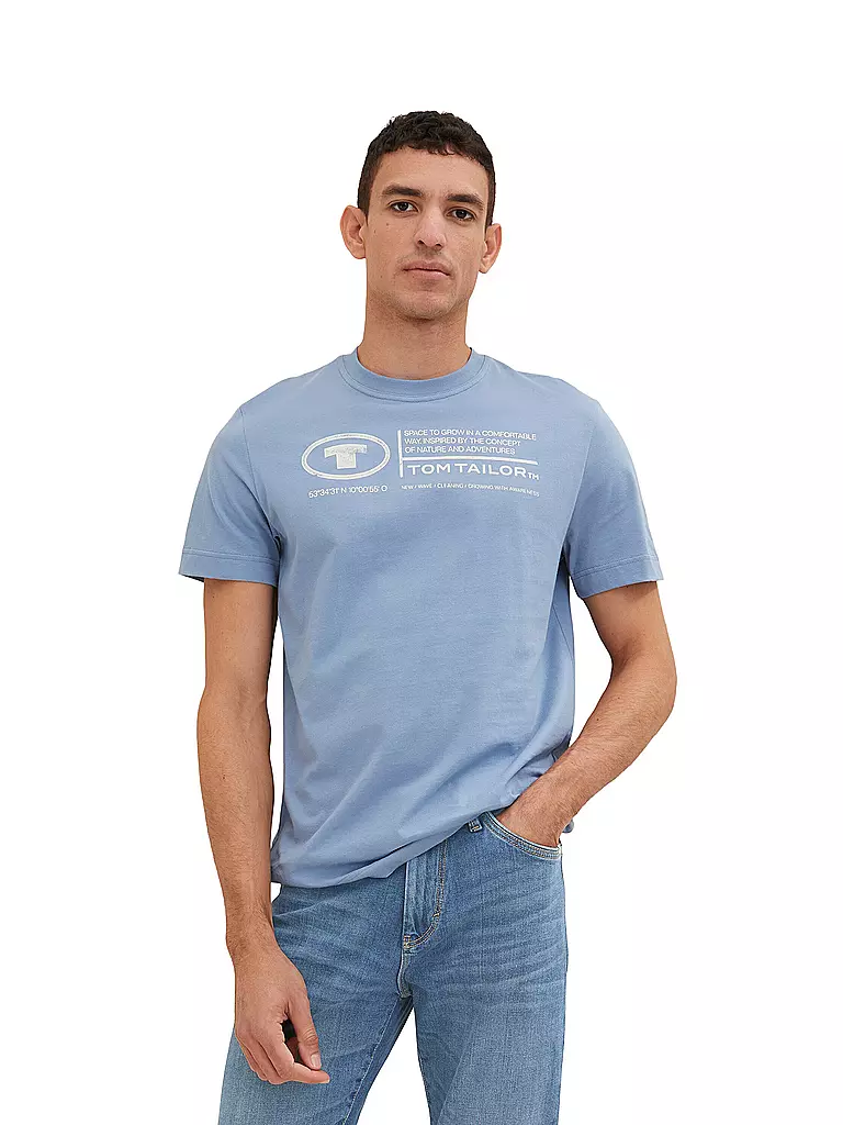 TOM TAILOR | T-shirt coupe regular | hellblau