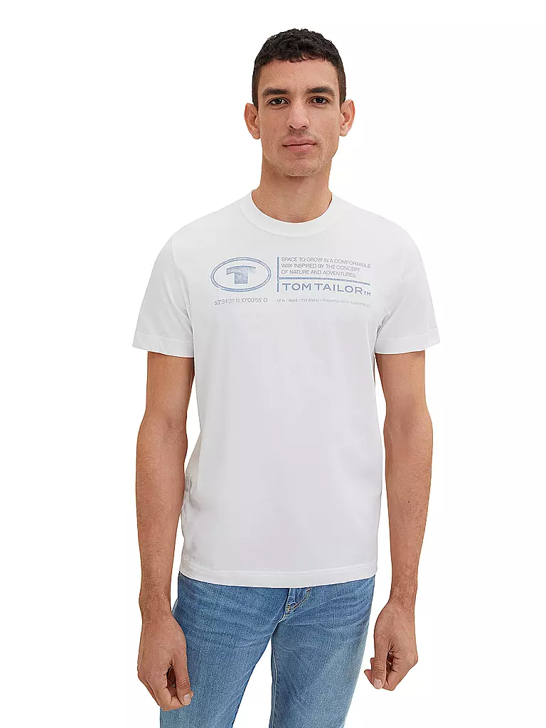 TOM TAILOR | T-shirt coupe regular | weiss