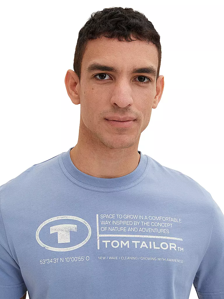 TOM TAILOR | T-shirt coupe regular | hellblau