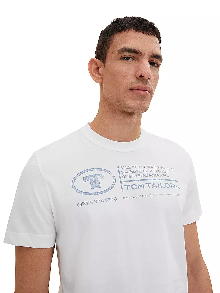 TOM TAILOR | T-shirt coupe regular | weiss