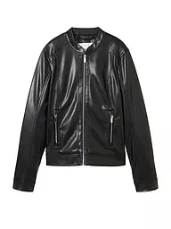 TOM TAILOR | Veste aspect cuir | Noir