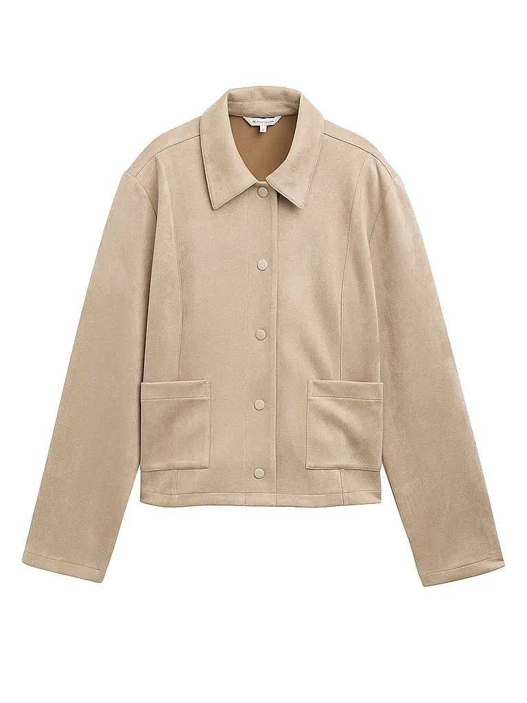 TOM TAILOR | Veste aspect cuir | Beige