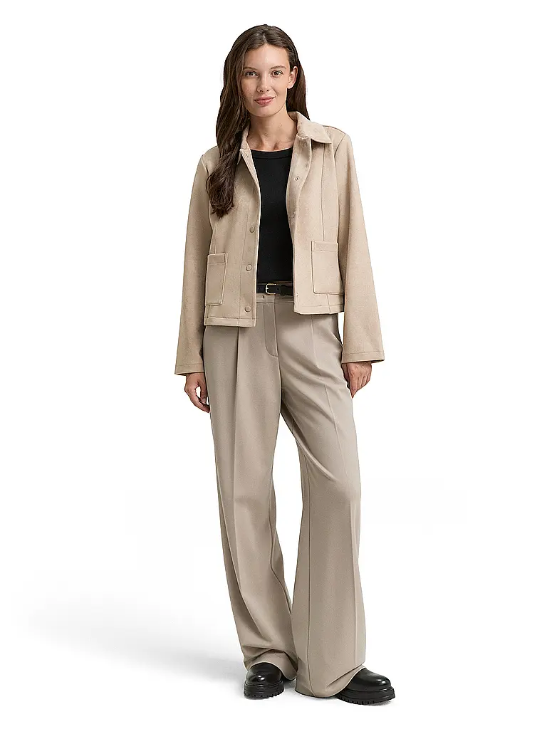TOM TAILOR | Veste aspect cuir | Beige