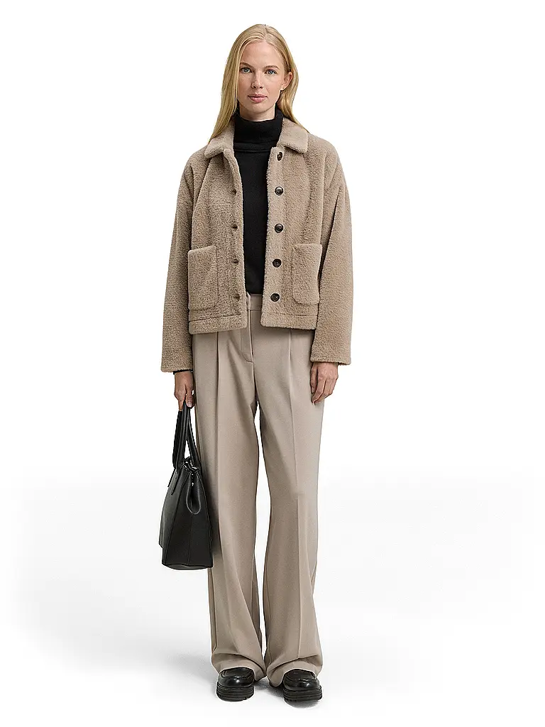 TOM TAILOR | Veste aspect fourrure | beige