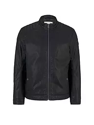 TOM TAILOR | Veste en cuir | Noir