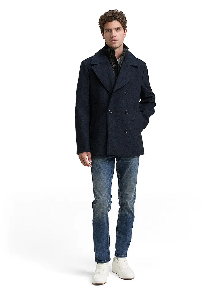 TOM TAILOR | Veste en laine 2-en-1 | Bleu
