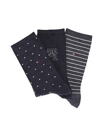 TOMMY HILFIGER | Coffret cadeau de 3 paires de chaussettes bleu marine