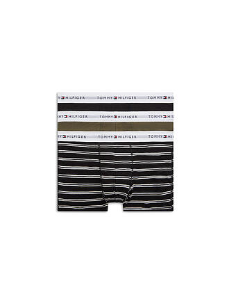 TOMMY HILFIGER | Lot de 3 pantalons noir / vert armée / rayure décorative