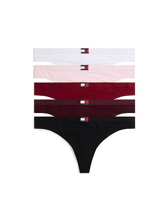 TOMMY HILFIGER | String lot de 5 rouge foncé