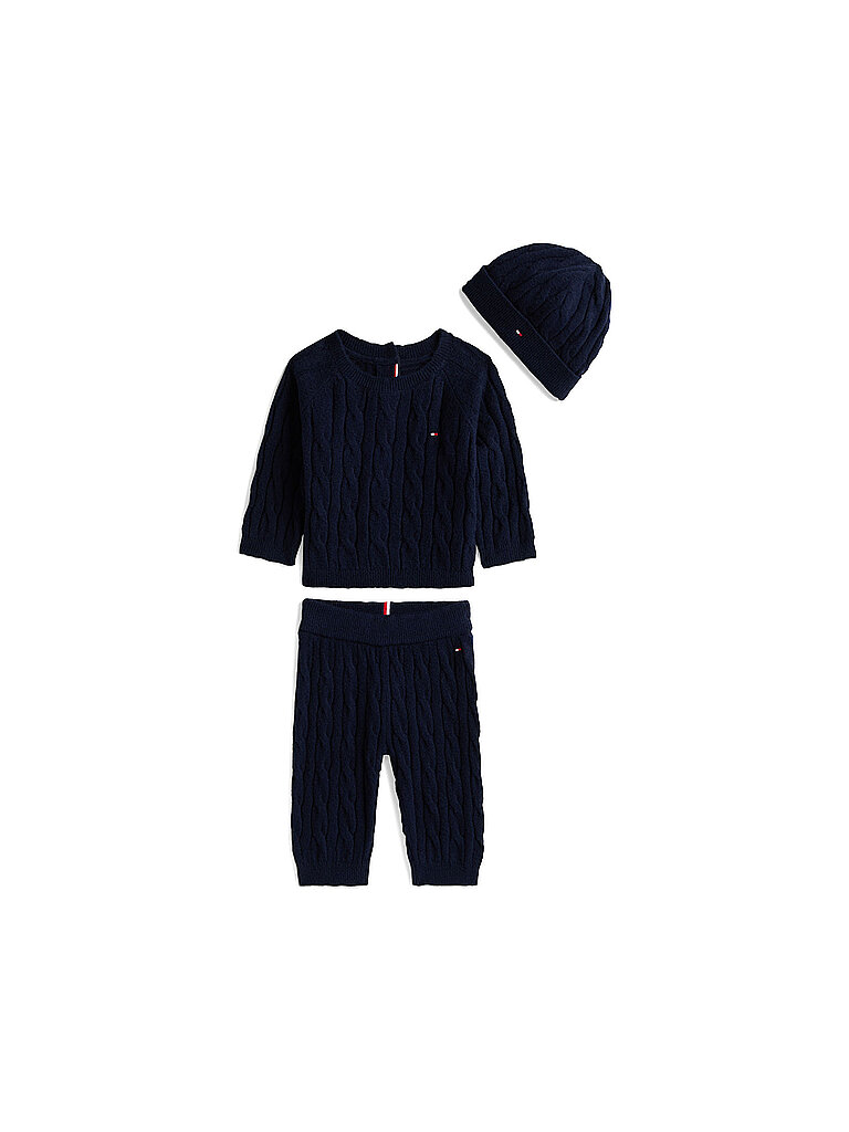 TOMMY HILFIGER Ensemble bébé 3 pièces pull pantalon et bonnet