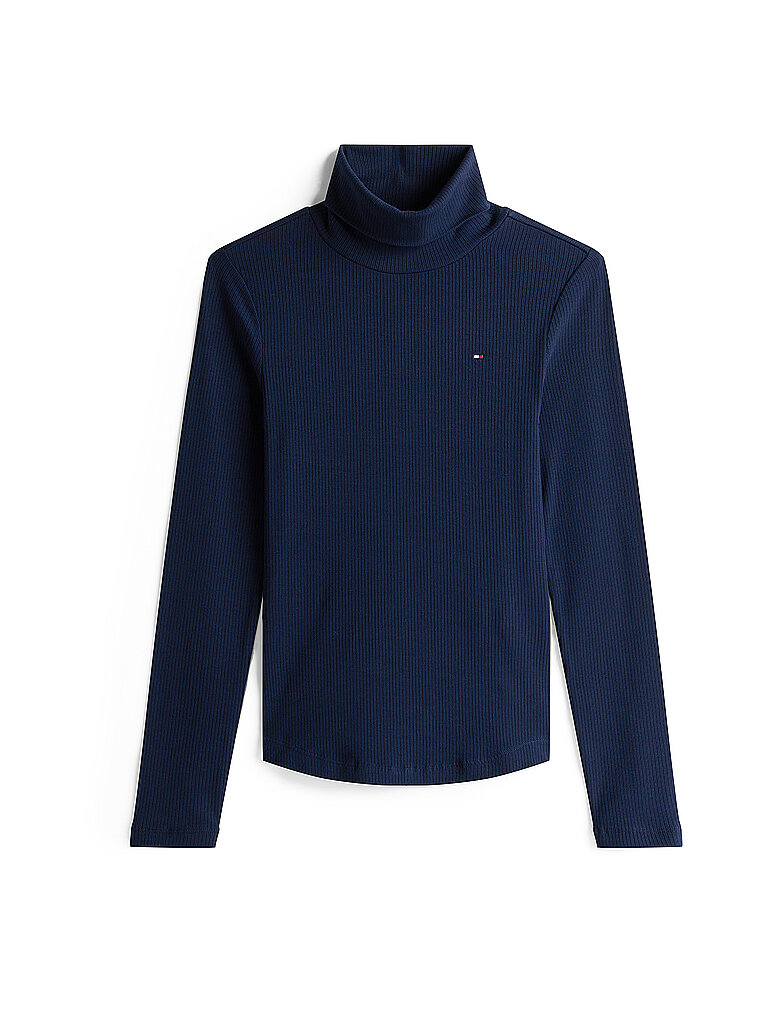 Pull à col roulé bleu marine XL