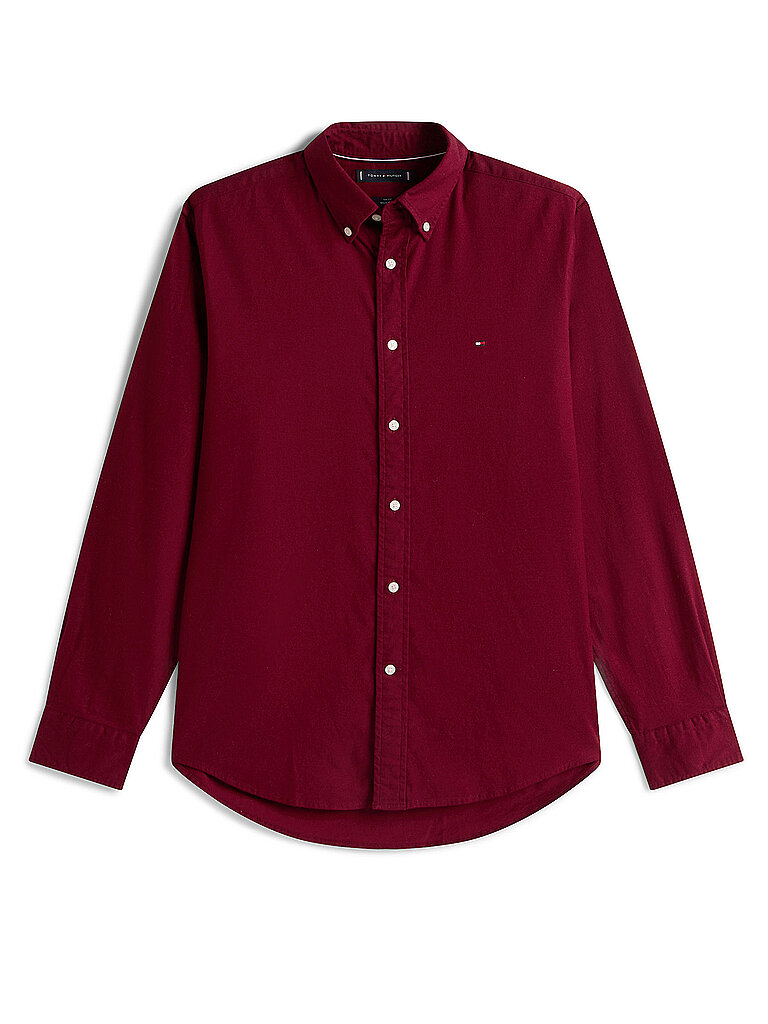 Chemise coupe regular rouge foncé S