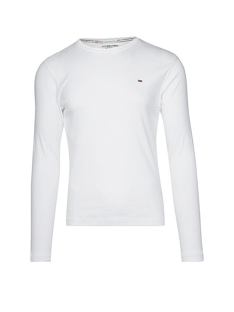 T-shirt à manches longues coupe slim blanc L