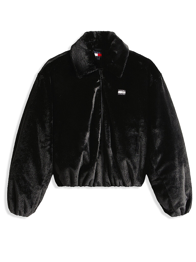 TOMMY JEANS Blouson aspect fourrure noir | L