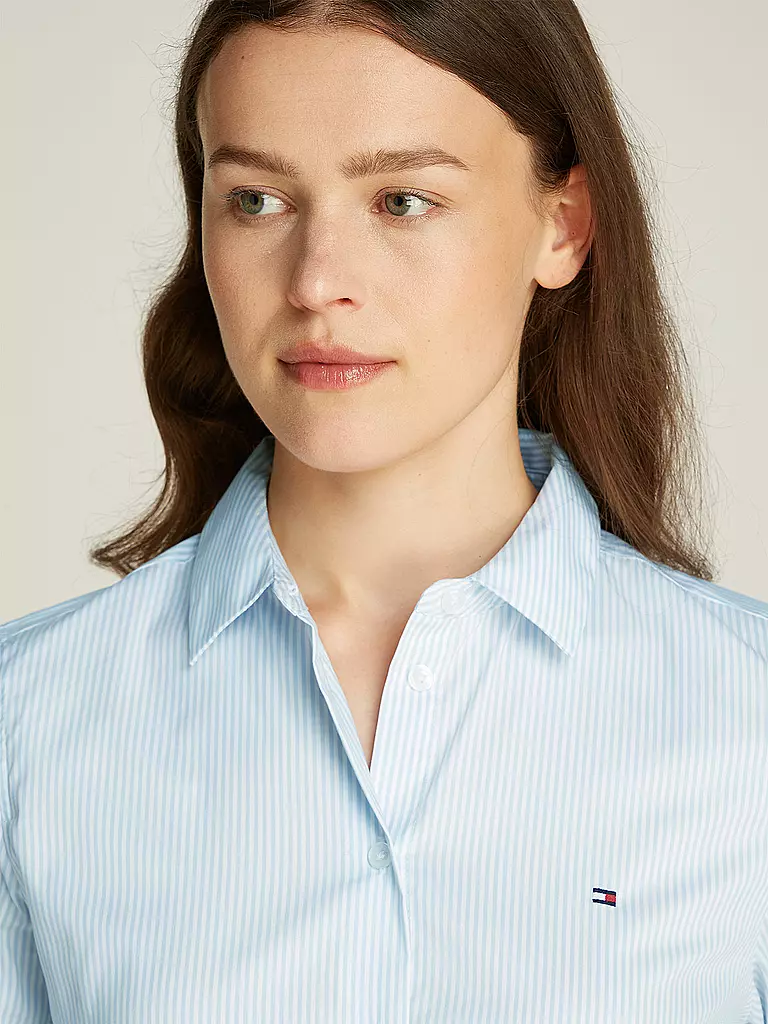 TOMMY HILFIGER | Bluse Regular Fit | Bleu clair